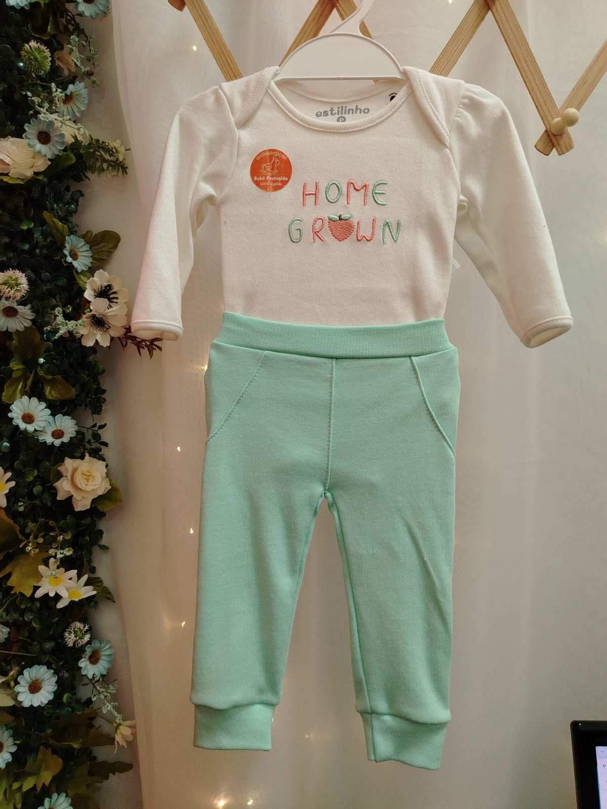 Macacão Fleece de Bebê Estampado Espaço Azul Jeito Inocente 0306064 RN - Imagem 5