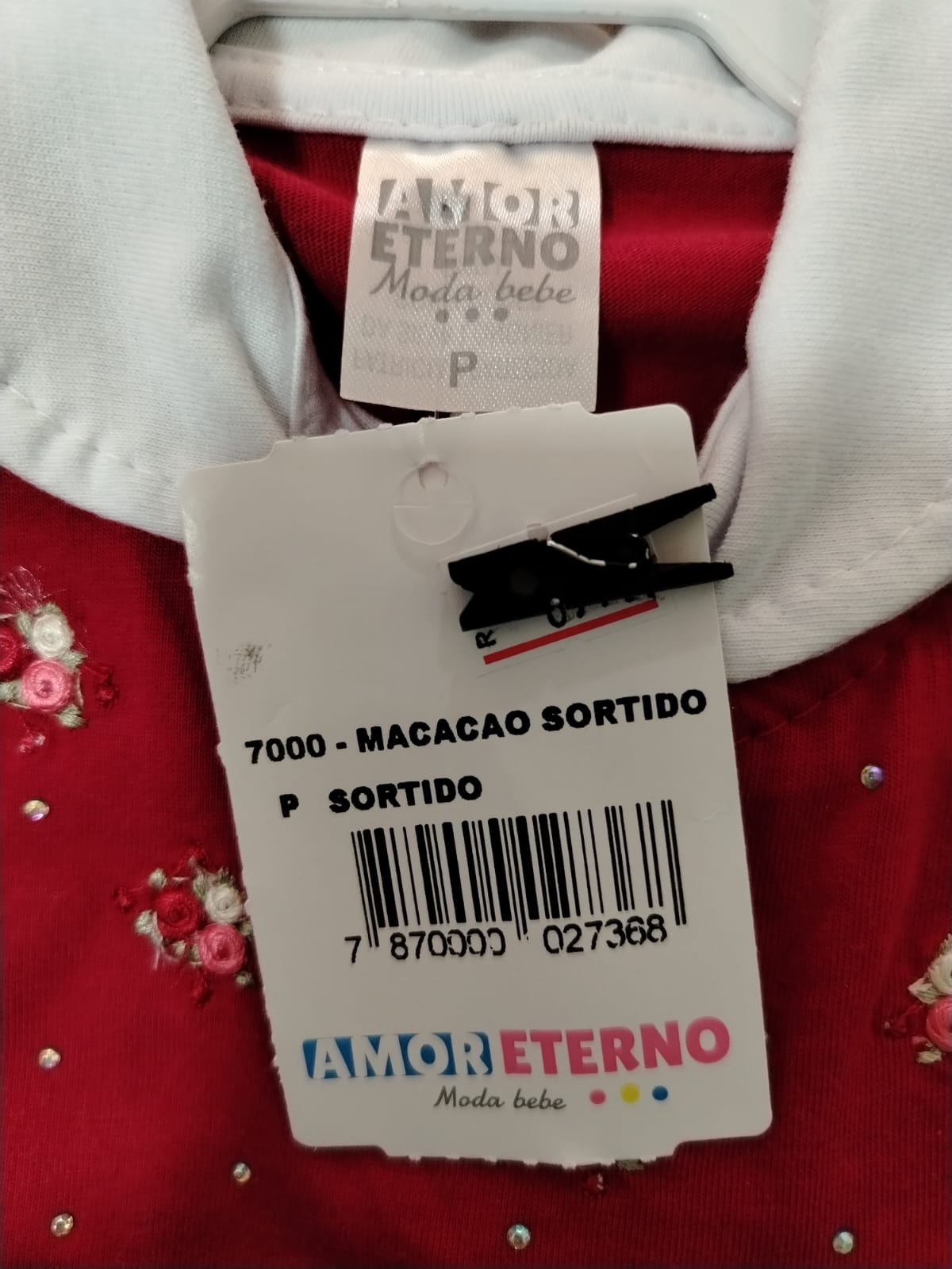Macacão LongoBebê com Gola Bordada Amor Eterno 7000 Tam P - Imagem 5