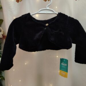 Bolero bebê Pelúcia Preto Elian 21975 Tam P