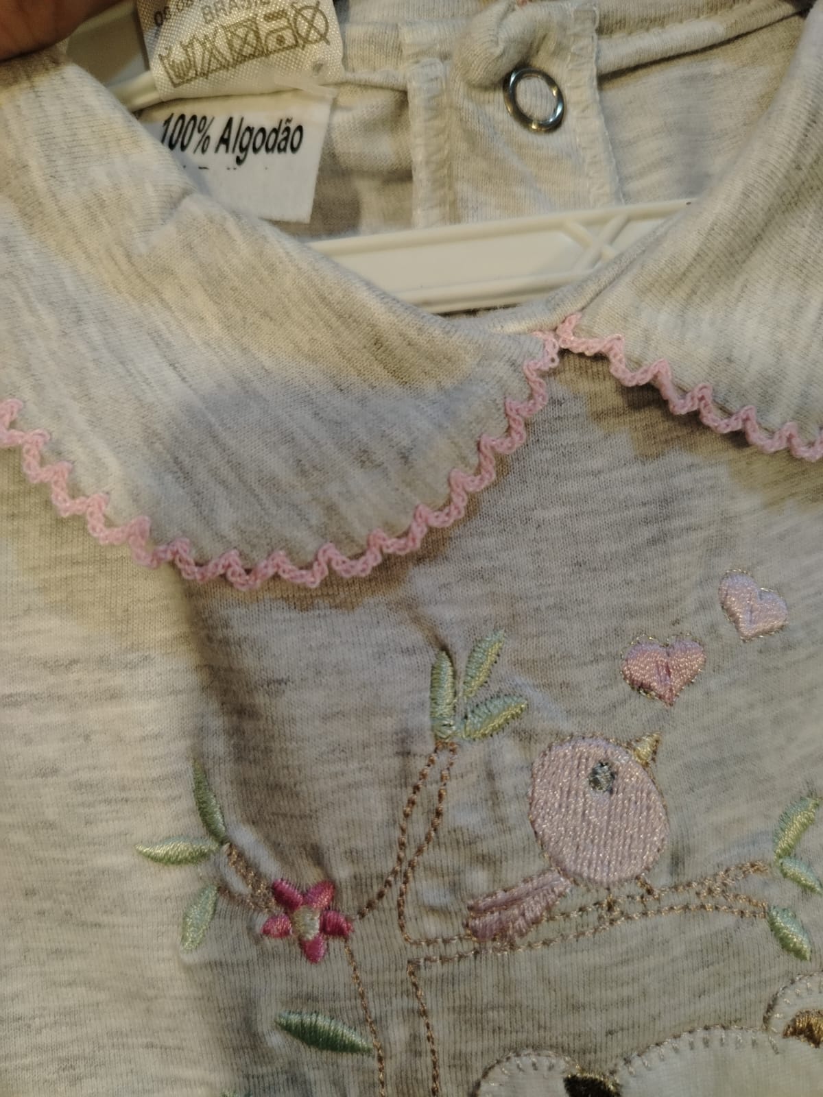 Macacão Meia Estação Feminino Ursinha Rosa Pequena Turma Ref. 6501 Tam M - Imagem 4
