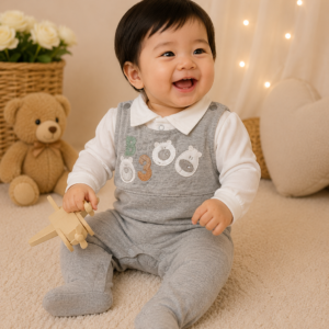 Macacão Bebê Bear 3 Cinza Amor Eterno é 7000 Tam P