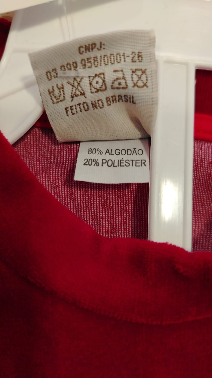 Conjunto Infantil Plush Cherry Vermelho Cereja Baby Doces Momentos Ref. 6956 Tam G - Imagem 4