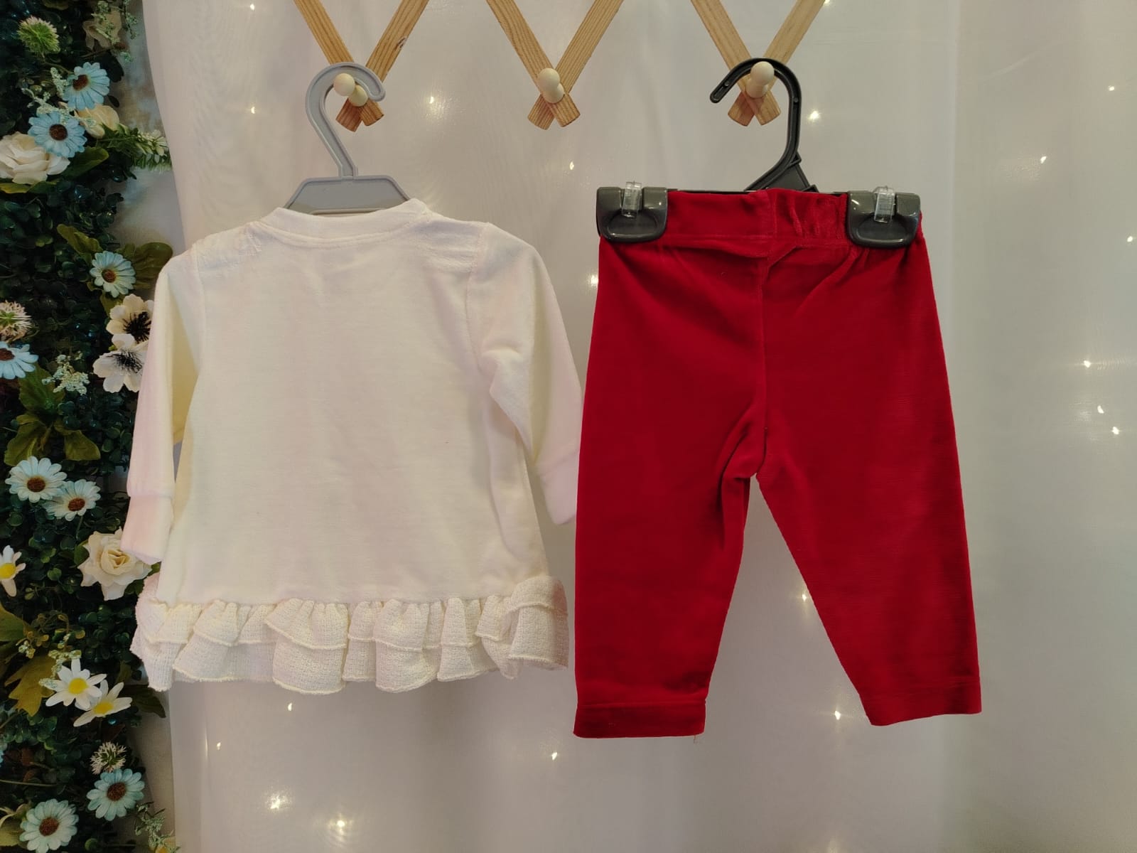 Conjunto Infantil Muleka Sapeka (Blusa Branca + Calça Vermelha) Ref. 3244 Tam P - Imagem 3