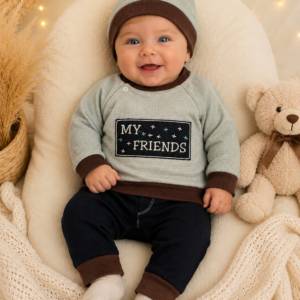 Conjunto Infantil Muleka Sapeka (Blusa 'My Friends' + Calça) Ref. 2633 Tam M