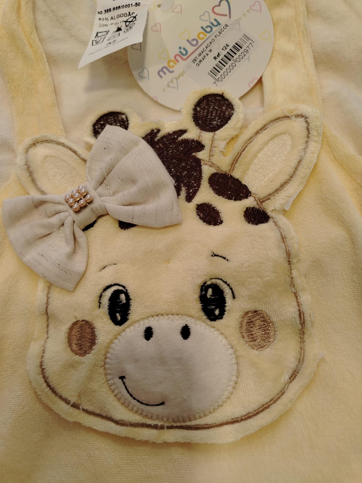 Macacão Infantil Flecce Girafa Manu Baby's Ref. 124 Tam M - Imagem 2