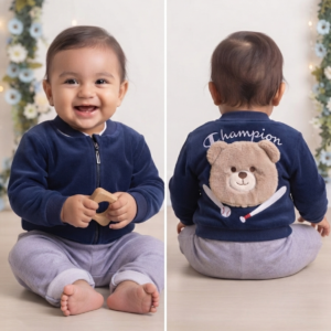 Macacão Bebê Plush com Jaqueta Urso Manu Baby's Ref. 172 -M