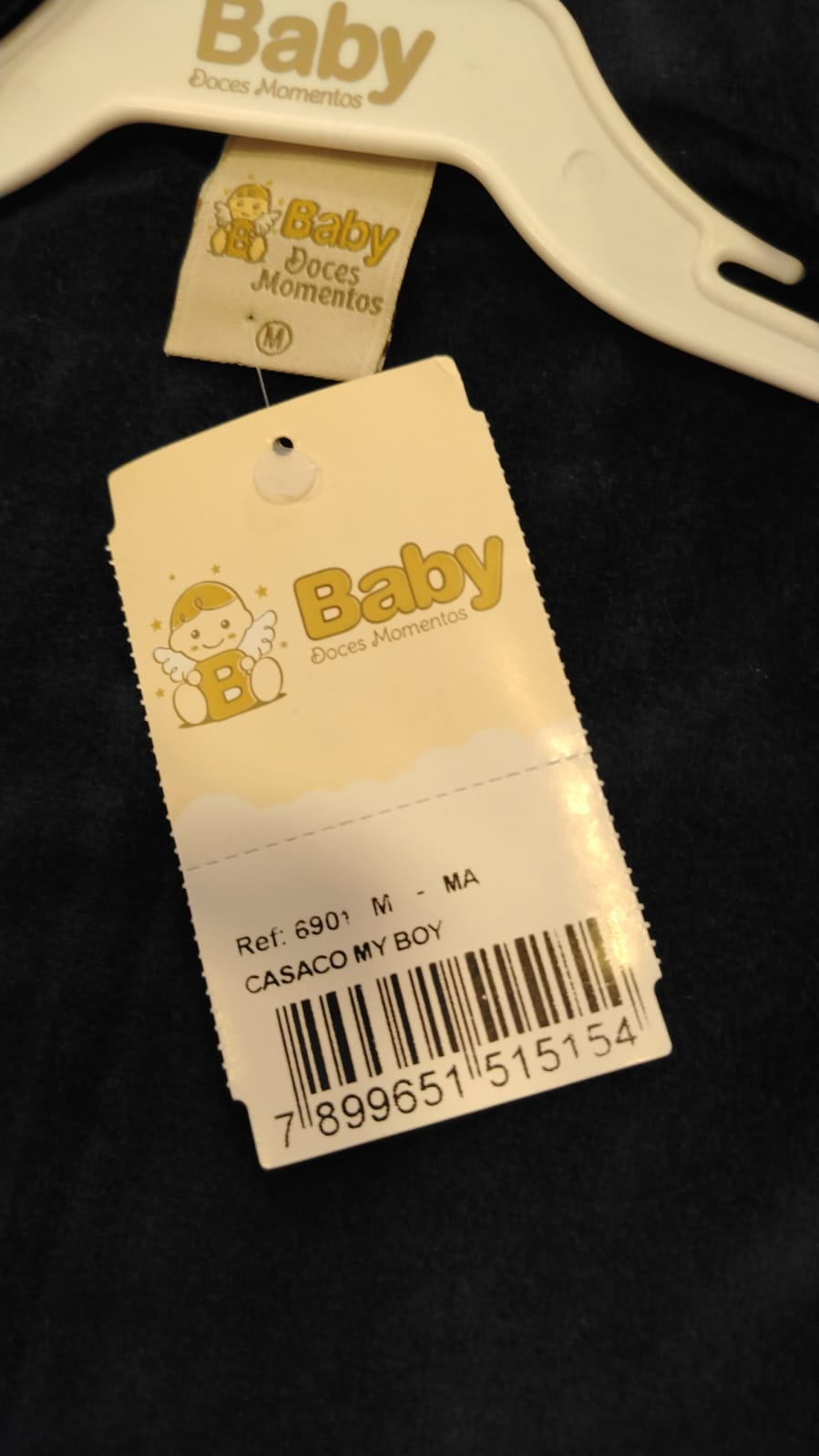 Casaco Jacquard My Boy Marinho e Mostarda Baby Doces Momentos Ref. 6901 Tam M - Imagem 4