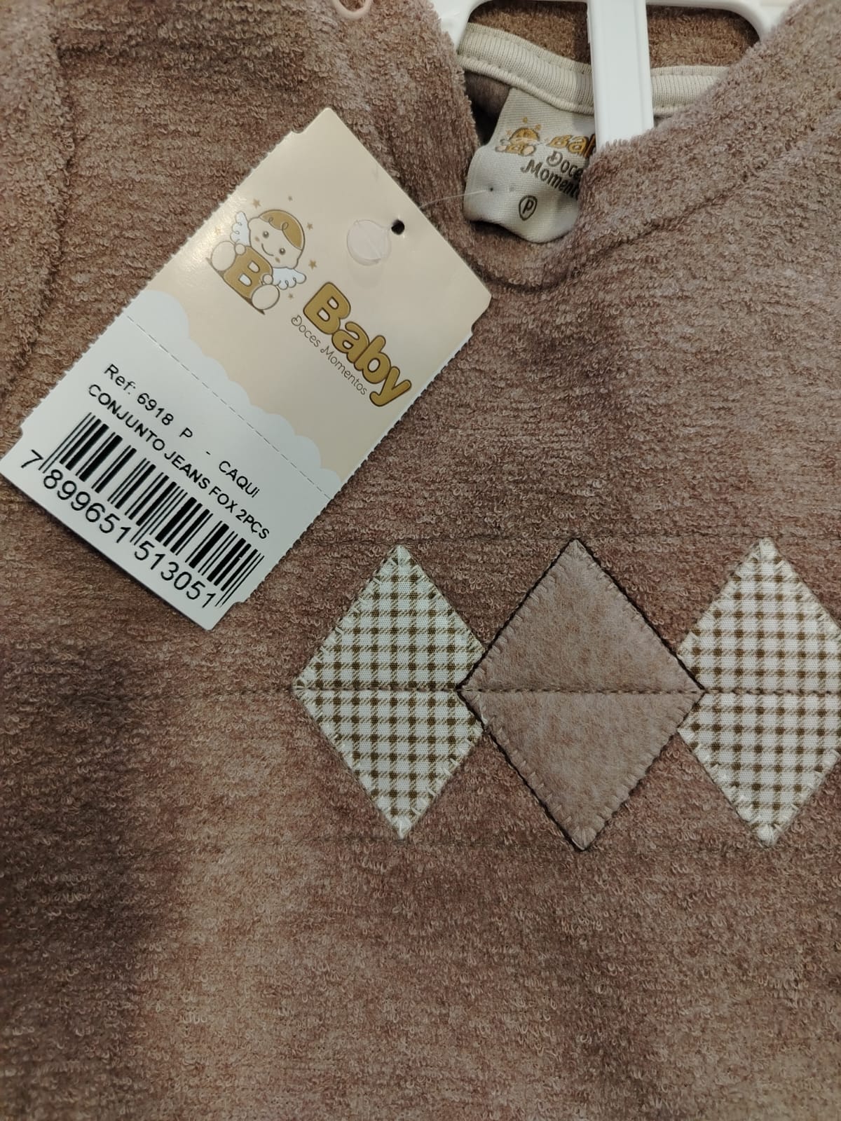 Conjunto bebê Microsoft e Jeans Fox Caqui Baby Doces Momentos Ref. 6918 Tam P - Imagem 6