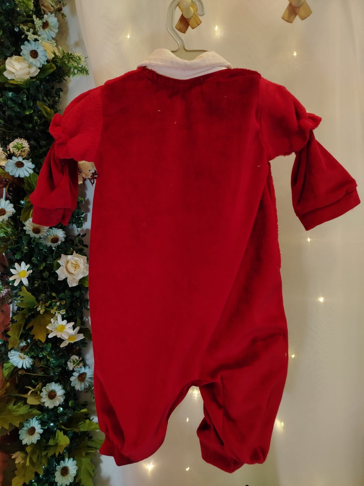 Macacão Infantil Plush Ursa vermelho Manu Baby's Ref. 188 Tam M - Imagem 3