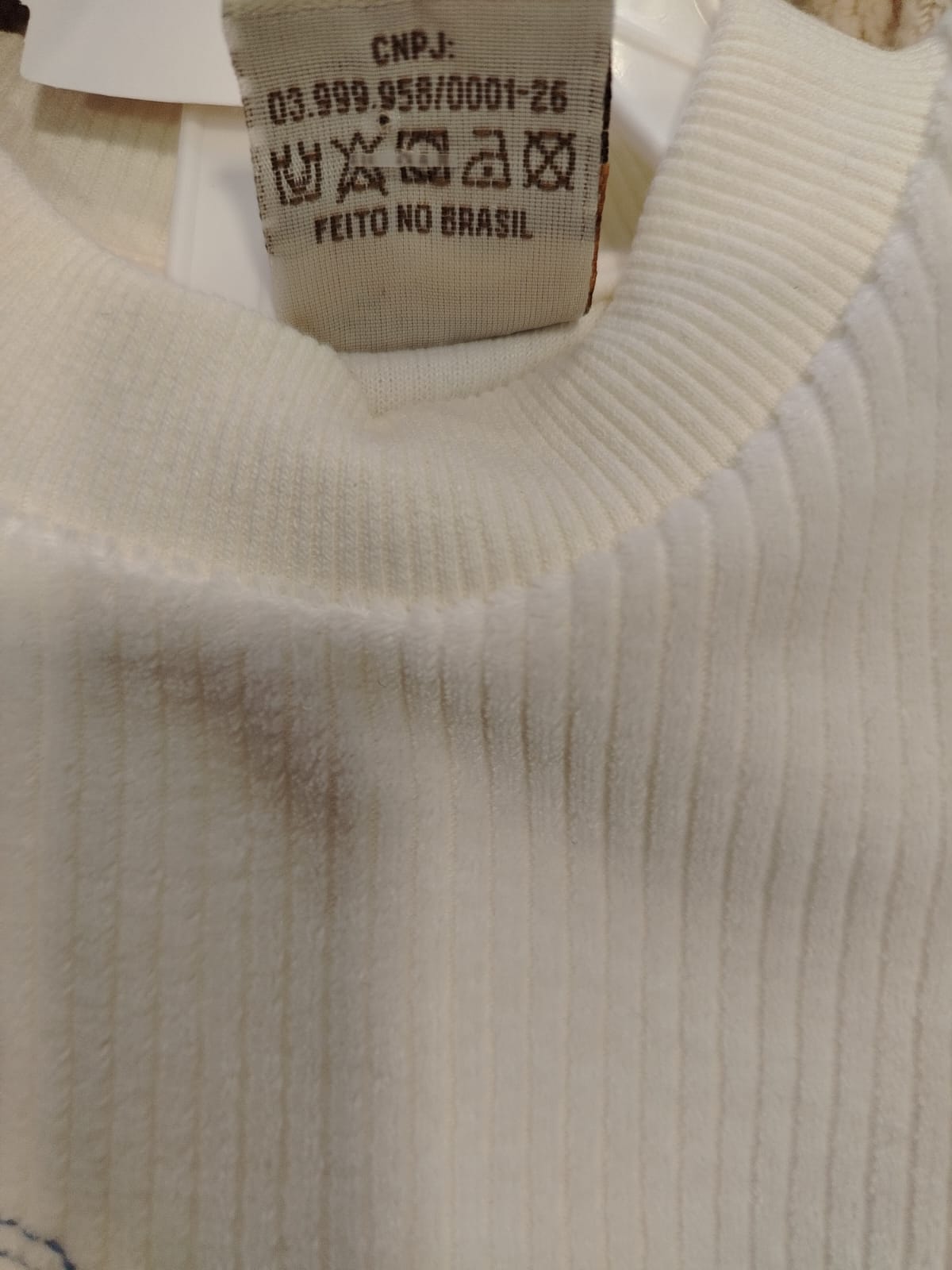 Conjunto bebê Plush Trenzinho Off-White e Cinza Baby Doces Momentos Ref. 6882 Tam P - Imagem 4