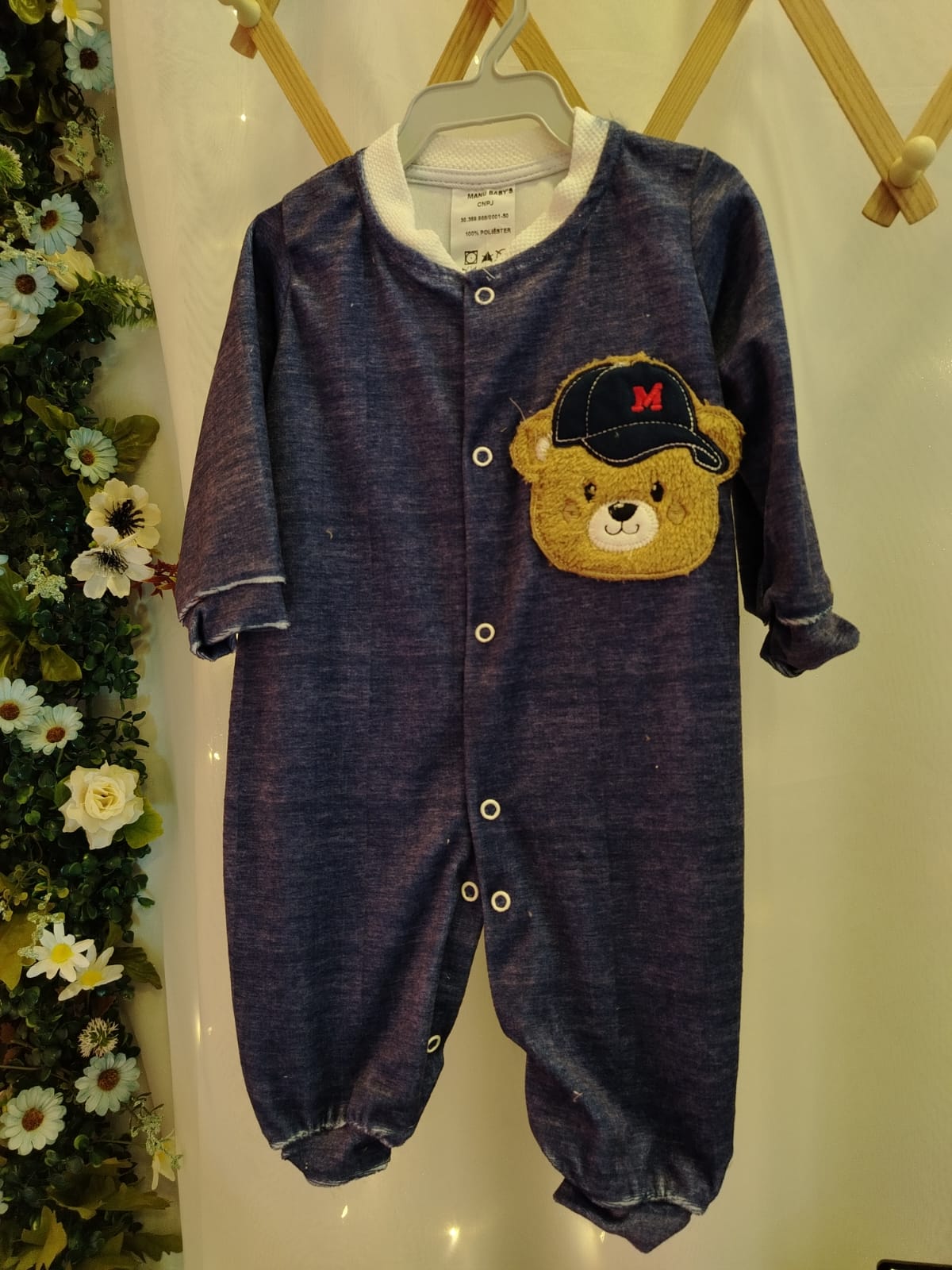 Macacão bebê Plush Urso com Boné Manu Baby's Ref. 033 Tam G - Imagem 2