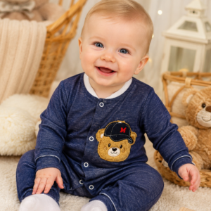 Macacão bebê Plush Urso com Boné Manu Baby's Ref. 033 Tam G