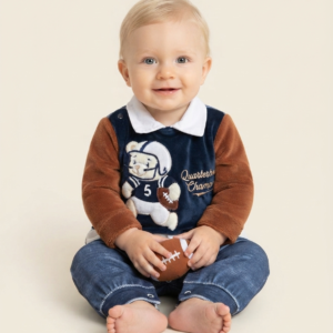 Macacão bebê Plush Sport 'Quarterback Champ' Manu Baby's Ref. 180 Tam M