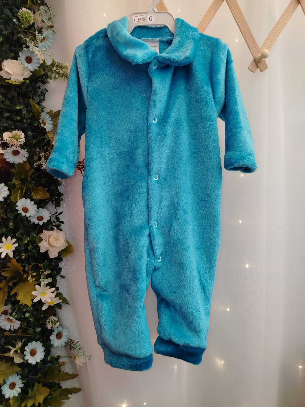 Macacão Infantil Plush Azul 040 Tamanho G - Imagem 2