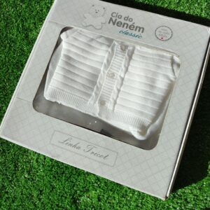 SAIDA MATERNIDADE 3PCS TRICOT CANELADO REF606004 BRANCO