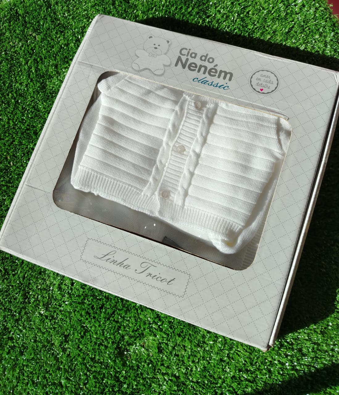 SAIDA MATERNIDADE 3PCS TRICOT CANELADO REF606004 BRANCO