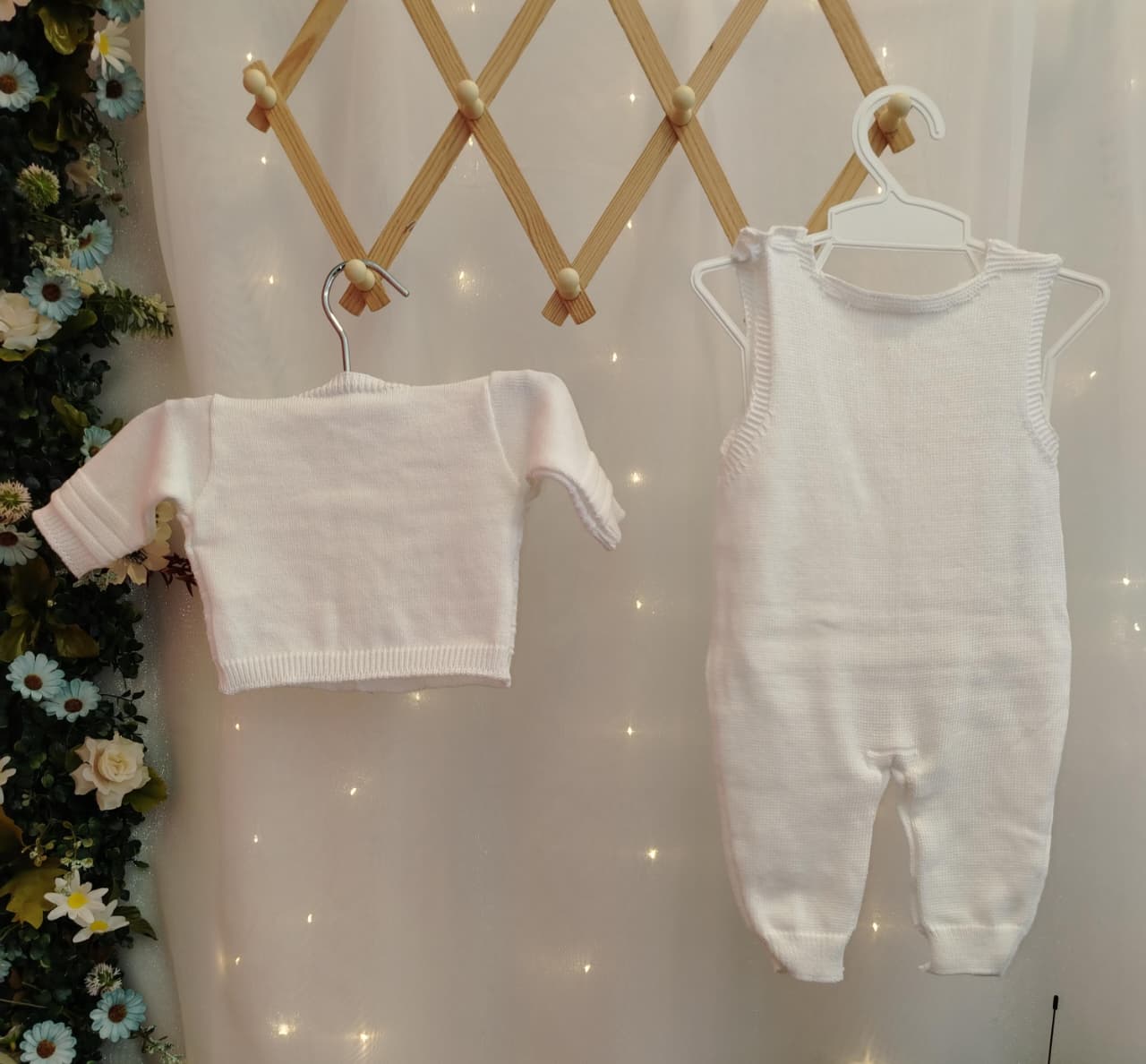 SAIDA MATERNIDADE 3PCS TRICOT CANELADO REF606004 BRANCO - Imagem 3