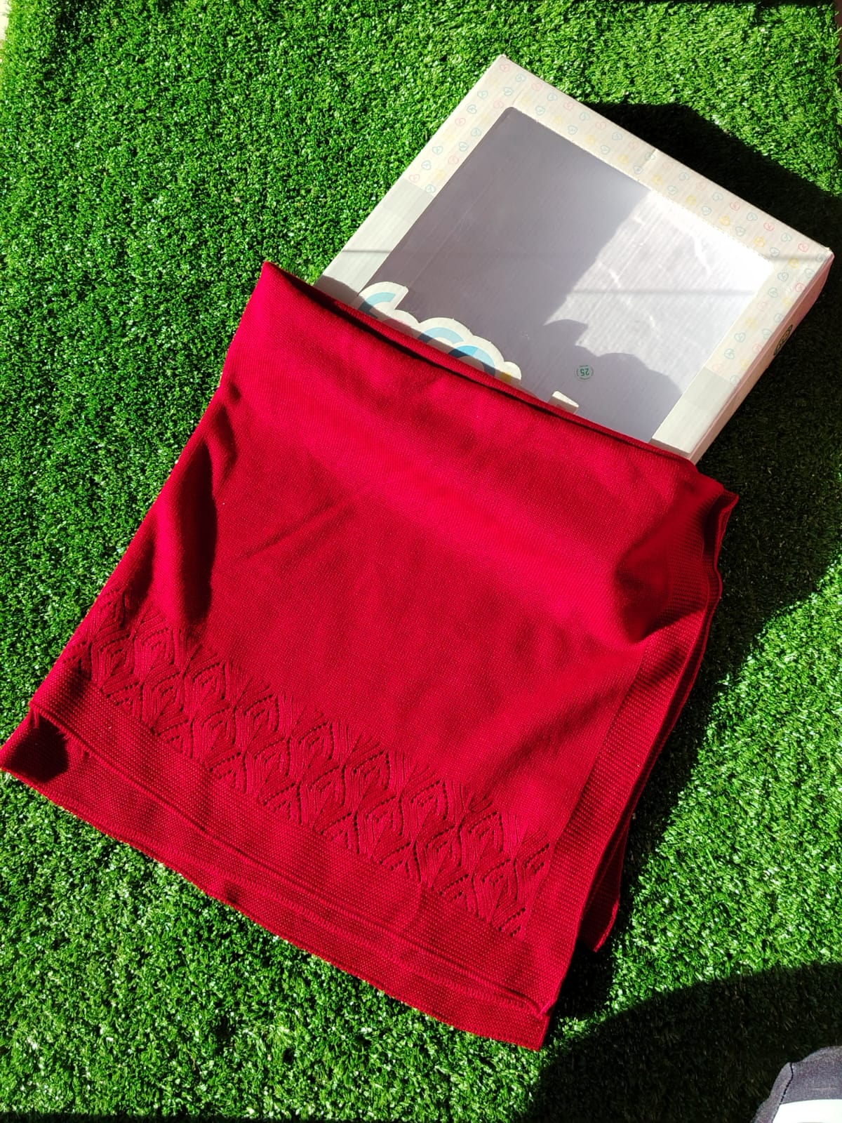Saída Maternidade Vermelho Red Night Tricot 4 Peças 125011 Fofinho - Imagem 6