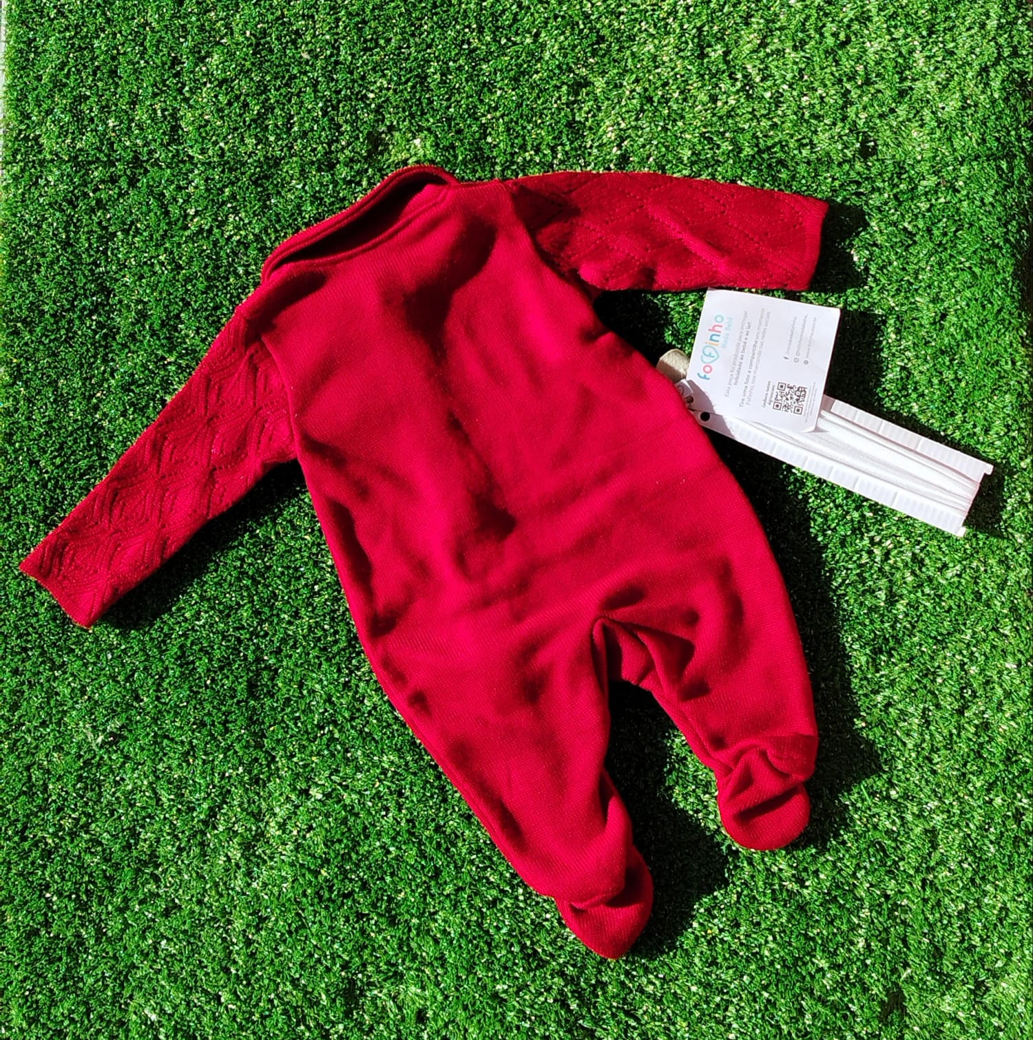 Saída Maternidade Vermelho Red Night Tricot 4 Peças 125011 Fofinho - Imagem 4