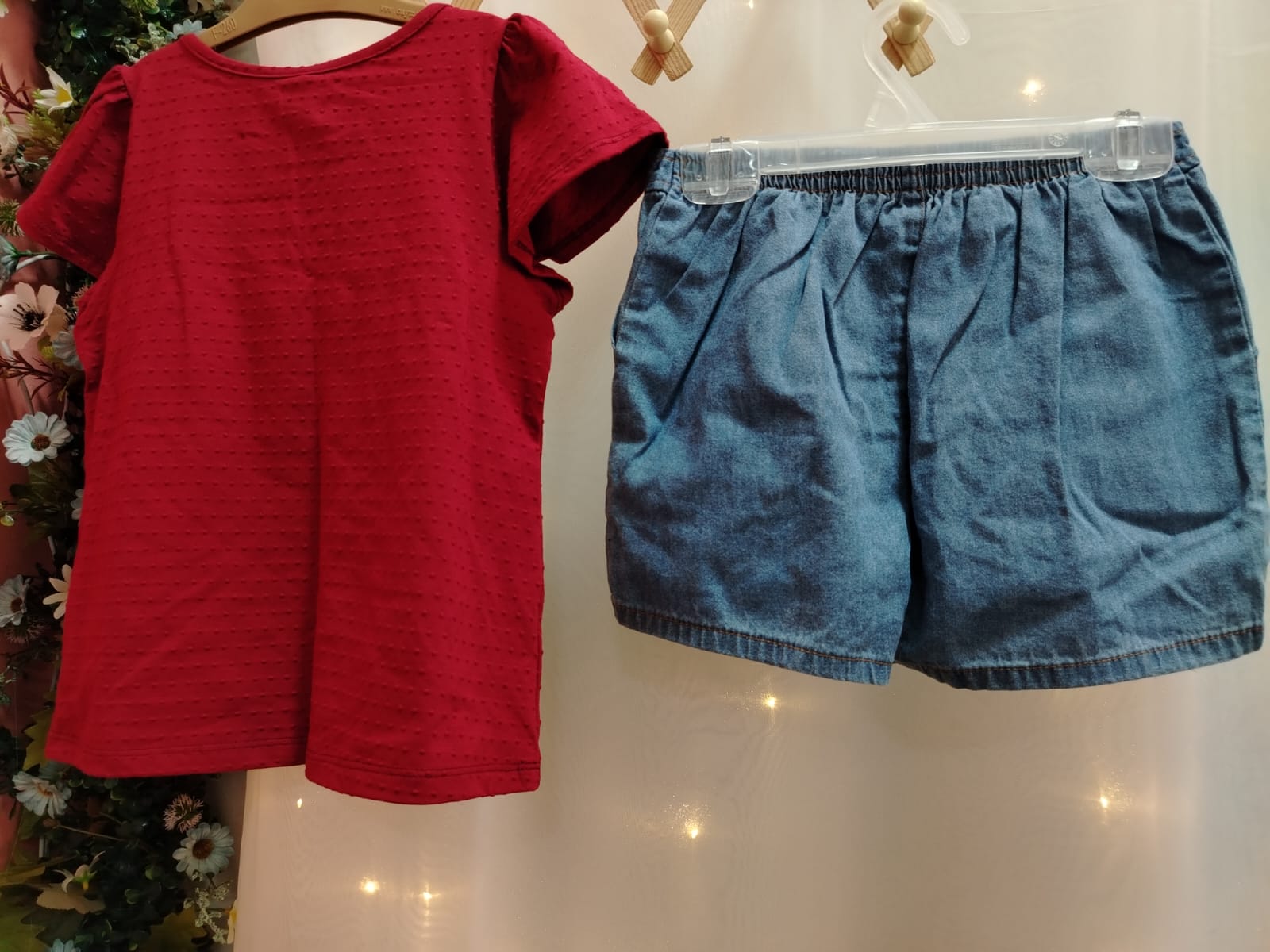 CONJ MC SHORTS JEANS PEROLAS REF21636 Tamanho 8 - Imagem 2