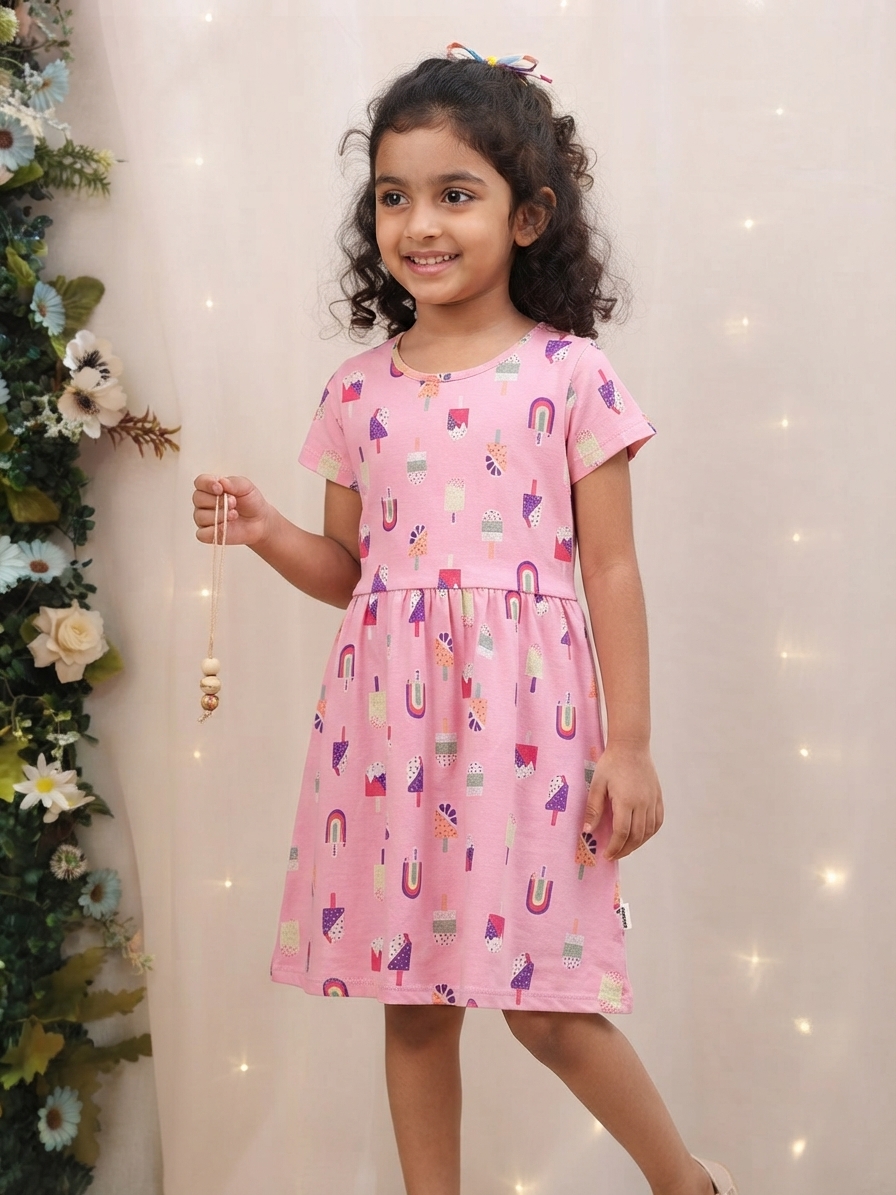 VESTIDO MC INF ESTAMPA PICOLES REF232202 TAM 8