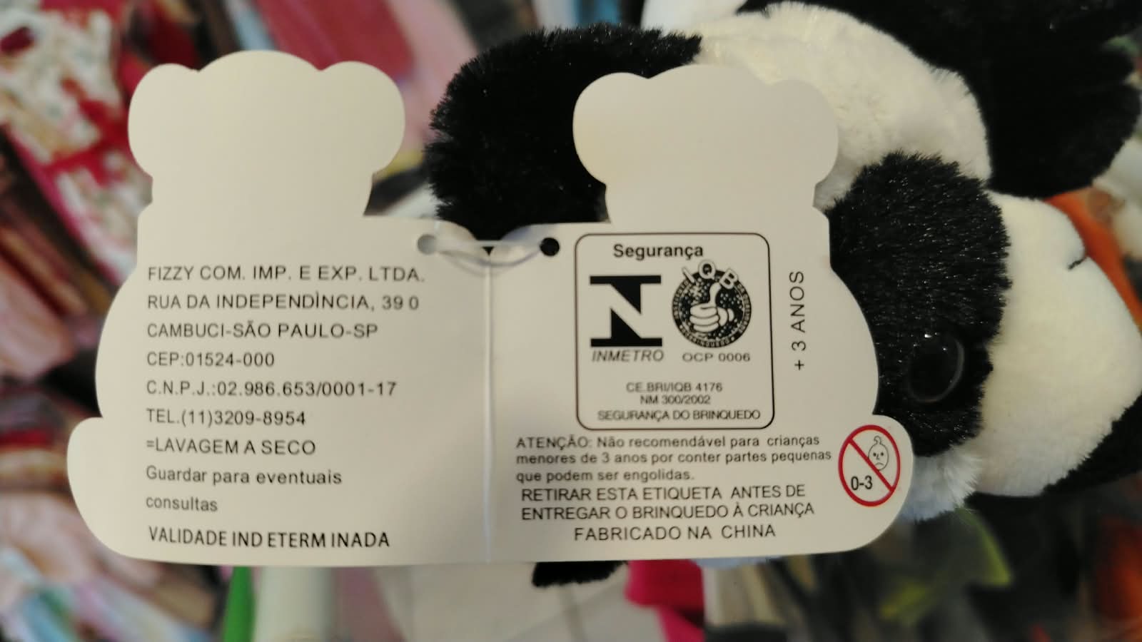 ANIMAIS PELUCIA SORT. 17CM 1667 FIZZY PANDA - Imagem 3