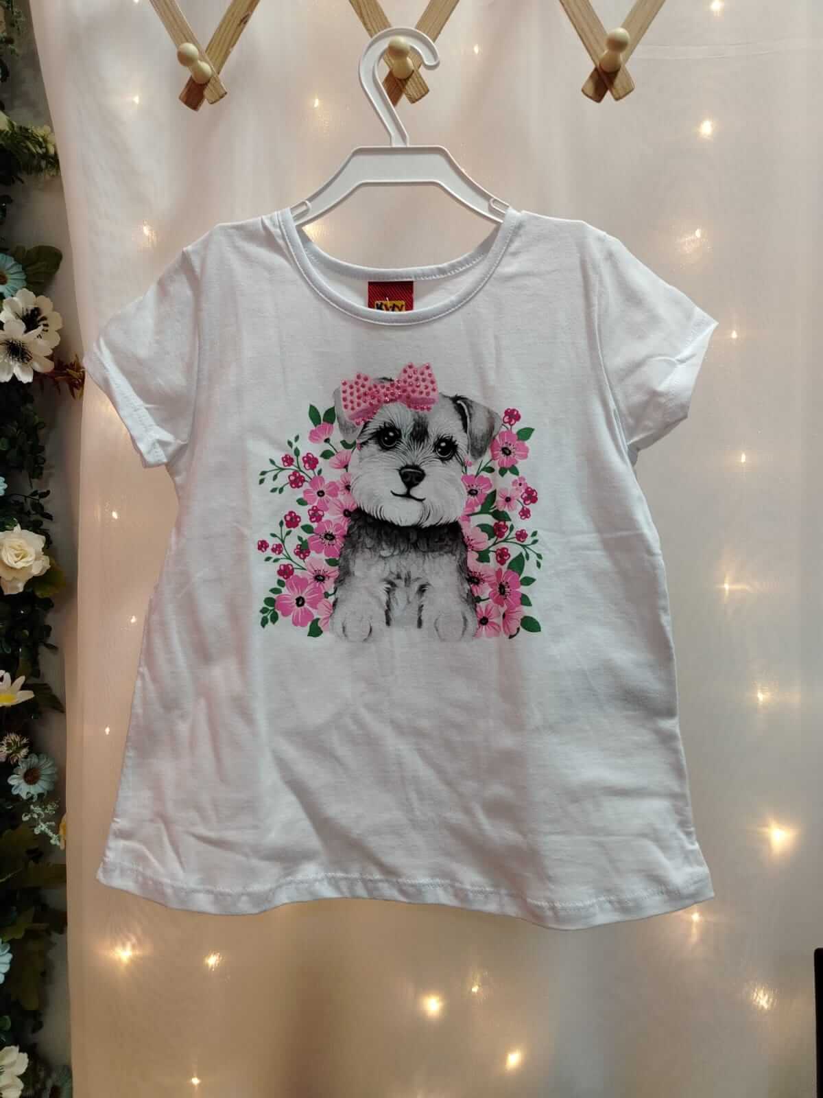 BLUSA MC CACHORRINHA FLOR REF1000685 TAMANHO 8 - Imagem 2