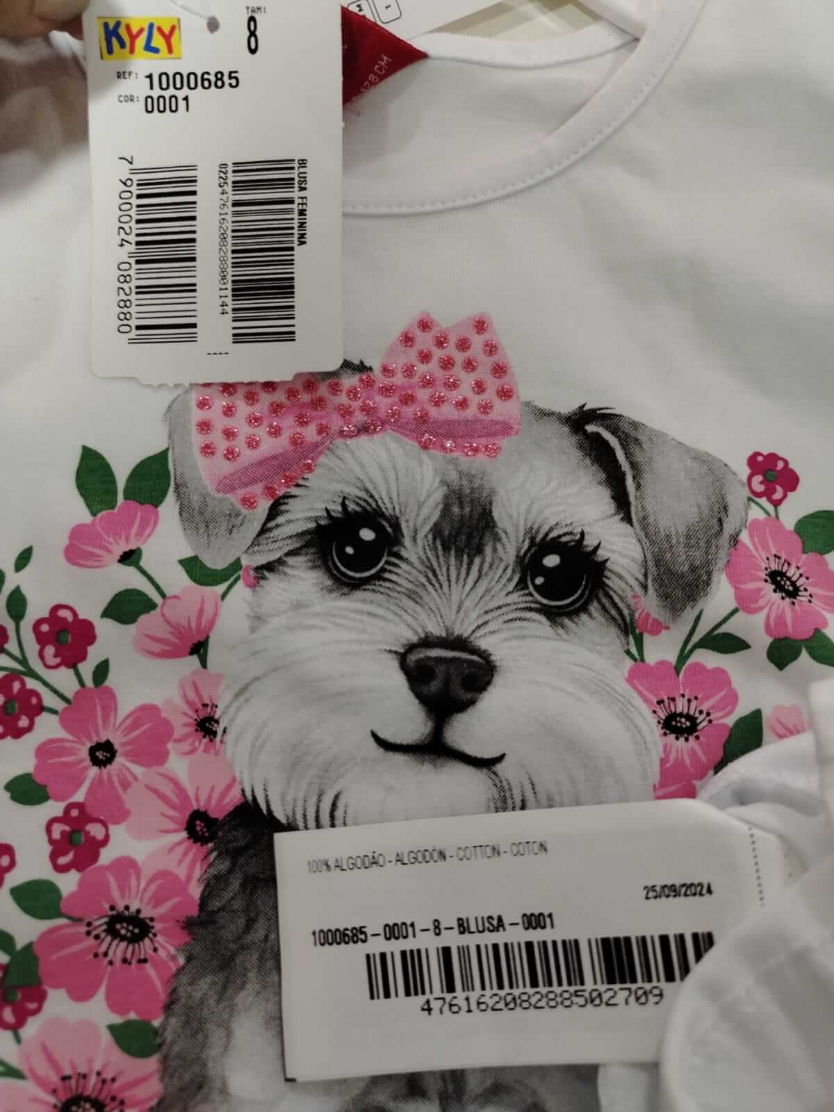 BLUSA MC CACHORRINHA FLOR REF1000685 TAMANHO 8 - Imagem 4
