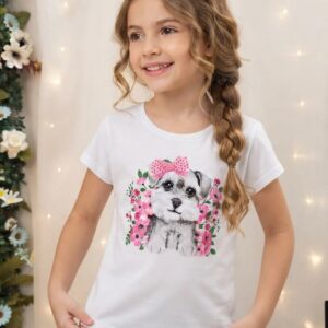 BLUSA MC CACHORRINHA FLOR REF1000685 TAMANHO 8
