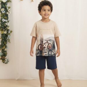 CONJUNTO MC ESTAMPADO BERMUDA 1001371 TAMANHO 8