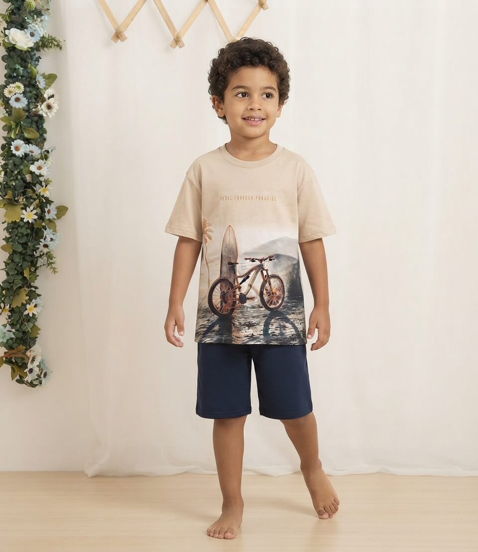 CONJUNTO MC ESTAMPADO BERMUDA 1001371 TAMANHO 8