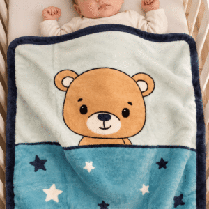 COBERTOR RACHEL LE PETIT 9259 90X110CM Ursinho Azul