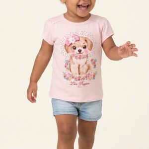 BLUSA MC CACHORRINHA STRASS 1AO3 REF21713
